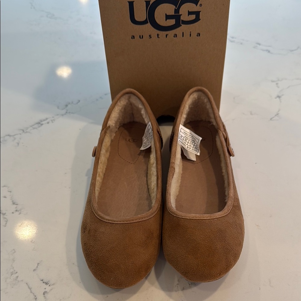 UGG Tan Suede Ballet Flats - Picture 2 of 8